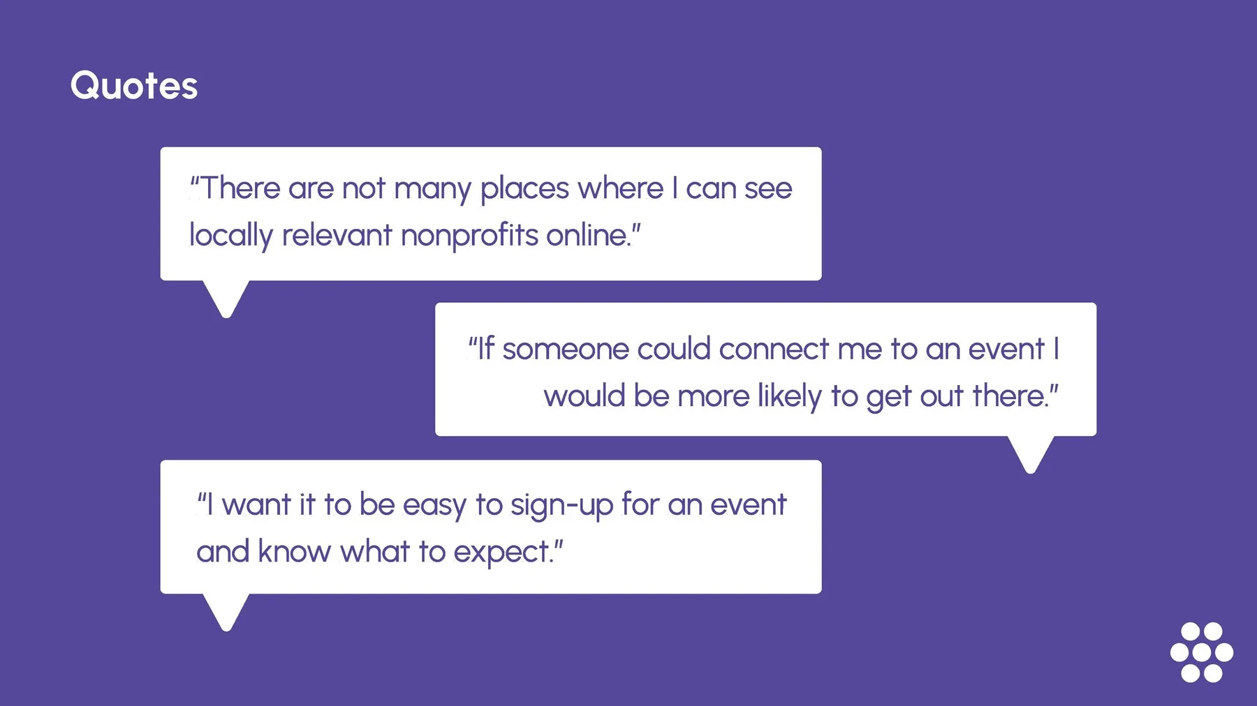 Interview quotes about finding local volunteer events